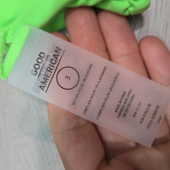 NWT Good American Women Chartreuse Swim Bikini Top sz 3/L - Picture 4 of 6